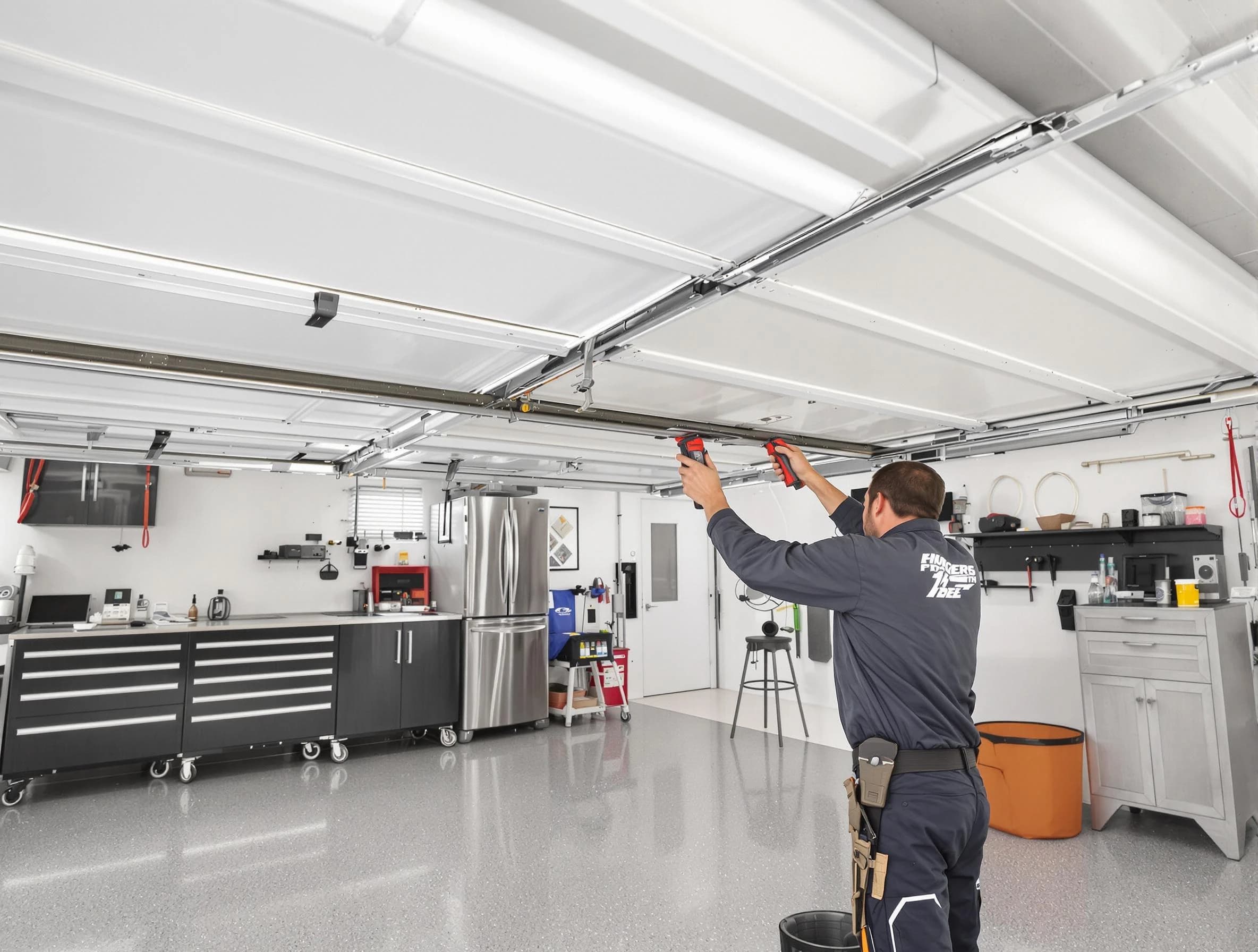 Overhead garage door repair service by Lake of the Woods Garage Door Repair in Lake of the Woods
