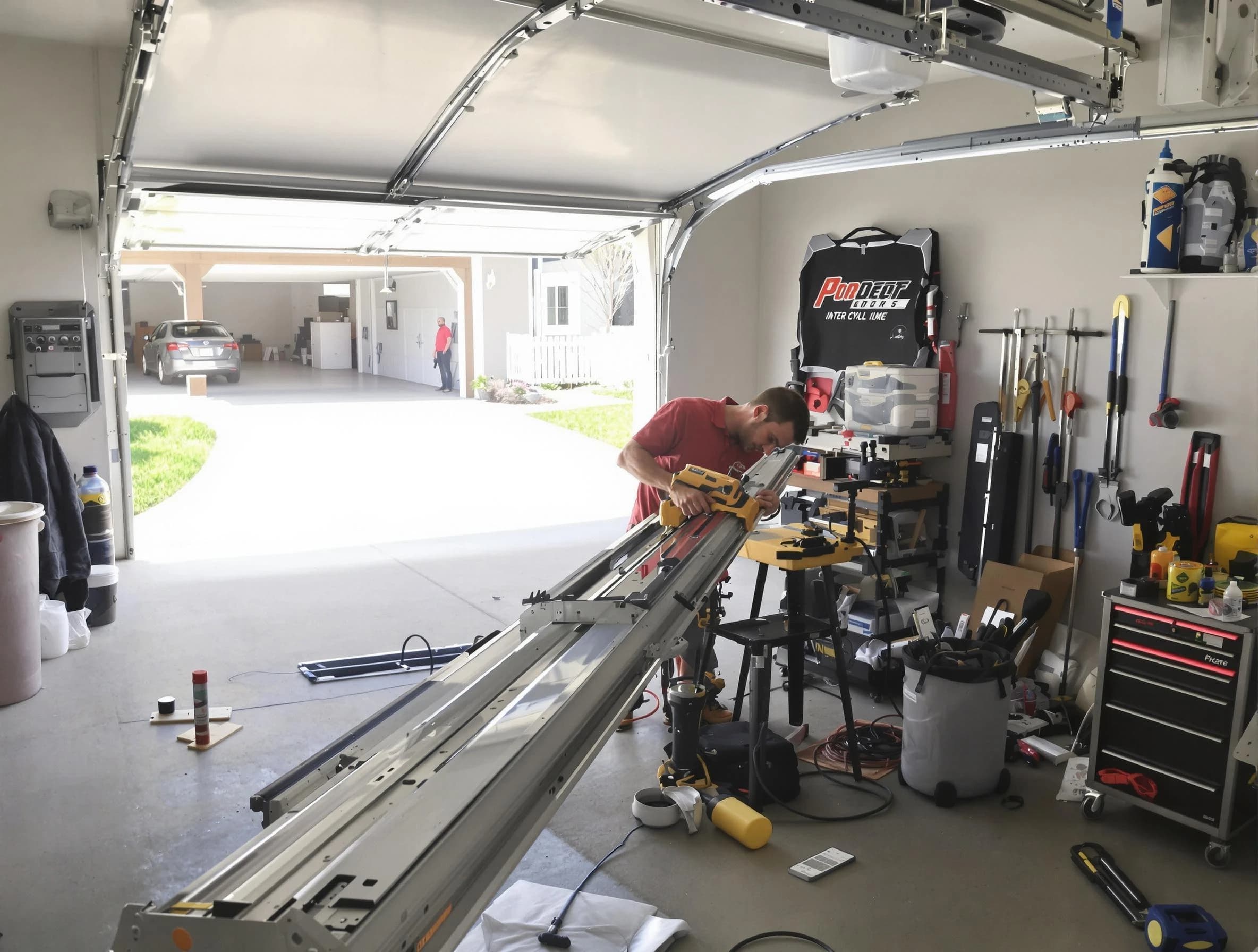 Lake of the Woods Garage Door Repair expert performing track repair in Lake of the Woods