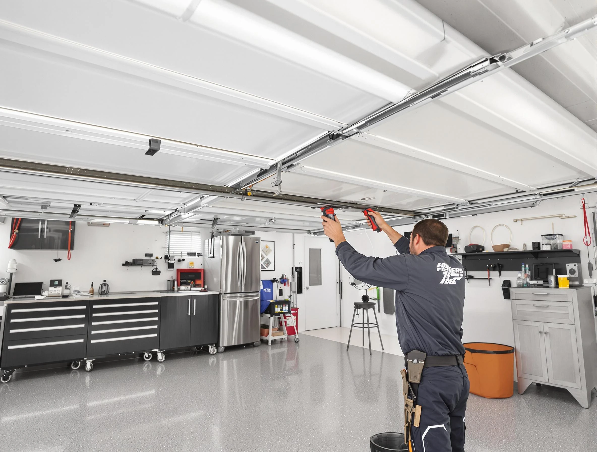 Overhead garage door repair service by Lake of the Woods Garage Door Repair in Lake of the Woods